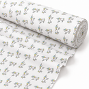 Pastel unicorns on grey printed polycotton fabric