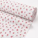 Red tulips printed polycotton fabric