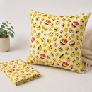 Smiley faces polycotton fabric cushion example