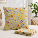 Example use of smiley faces on grey printed polycotton fabric