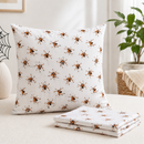 Example use of orange and black spiders printed polycotton fabric