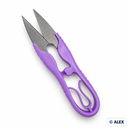 Purple plastic-handle thread snips