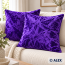 Purple velvet cushion covers — illustrative sewing use