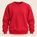 Red French Terry sweatshirt — illustrative sewing use