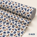 Reindeer floral cotton jersey fabric, 150 cm wide