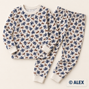 Children's pyjamas made from reindeer floral cotton jersey fabric