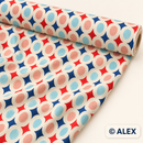 Retro Geo Sparkle Cotton Jersey Fabric