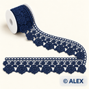 Blue Roses Brussels Lace – 6.5 cm