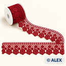 Red Roses Brussels Lace – 6.5 cm