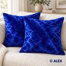 Royal Blue velvet cushion covers — illustrative sewing use