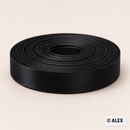 Black satin bias binding, 2 cm