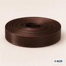 Brown satin bias binding, 2 cm