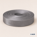Grey satin bias binding, 2 cm