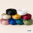Satin bias binding in assorted colours, 2 cm