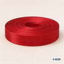 Red satin bias binding, 2 cm