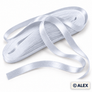 1cm Satin Ribbon - White