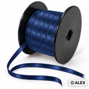 Dark Blue 5mm satin ribbon on black spool