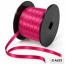 Dark Pink 5mm satin ribbon on black spool