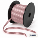 Dusty Rose 5mm satin ribbon on black spool