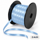 Light Blue 5mm satin ribbon on black spool
