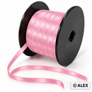 Light Pink 5mm satin ribbon on black spool