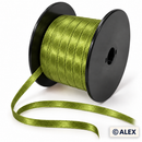 Olive Green 5mm satin ribbon on black spool