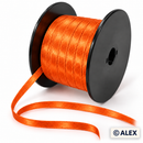 Orange 5mm satin ribbon on black spool