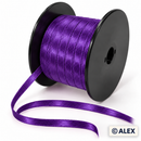 Purple 5mm satin ribbon on black spool