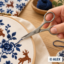 Matte Silver Precision Scissors in use