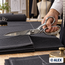 Merze A6257-12 12-Inch Chrome Tailor's Shears in use