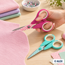 5-Inch Polka-Dot Craft Scissors in use