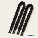 Black round 6 mm shoelaces, 60 cm – Fabric Alex