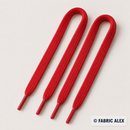 Red flat 8 mm shoelaces, 60 cm – Fabric Alex