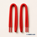 Red round 6 mm shoelaces, 60 cm – Fabric Alex