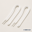 White flat 4 mm shoelaces, 60 cm – Fabric Alex