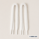 White flat 8 mm shoelaces, 60 cm – Fabric Alex