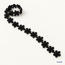 Black small flower Brussels lace