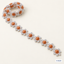 Orange small flower Brussels lace
