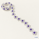 Purple small flower Brussels lace