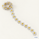 Yellow small flower Brussels lace