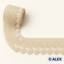 Cream Starflower Scroll Brussels Lace – 8 cm