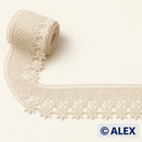 Ivory Starflower Scroll Brussels Lace – 8 cm