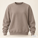 Taupe French Terry sweatshirt — illustrative sewing use