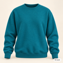 Teal French Terry sweatshirt — illustrative sewing use