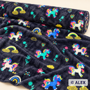 Unicorns and Rainbows Fleece Fabric studio roll