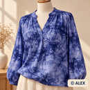 Blue Tie Dye Viscose Fabric — sewing inspiration