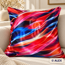 Multicolour Abstract Waves Velvet Fabric — sewing inspiration