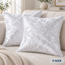 White velvet cushion covers — illustrative sewing use