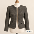 Beige and Black Tweed Wool Fabric clothing inspiration