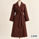 Dark Red Textured Wool Fabric clothing inspiration